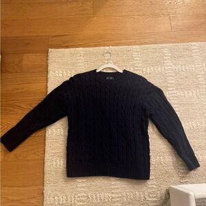 Navy Cable Knit Sweater